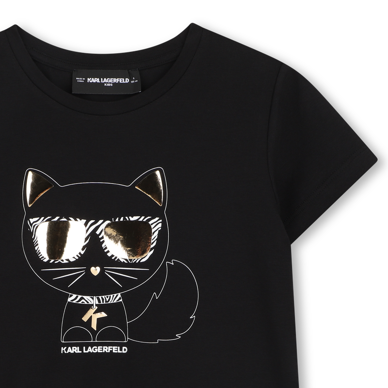 T-SHIRT ILLUSTRATIE CHOUPETTE KARL LAGERFELD KIDS 
                        GIRL