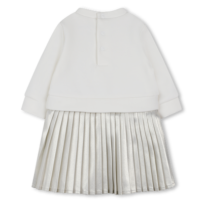 Bi-materiaal jurk met lange mouwen MICHAEL KORS GIRL