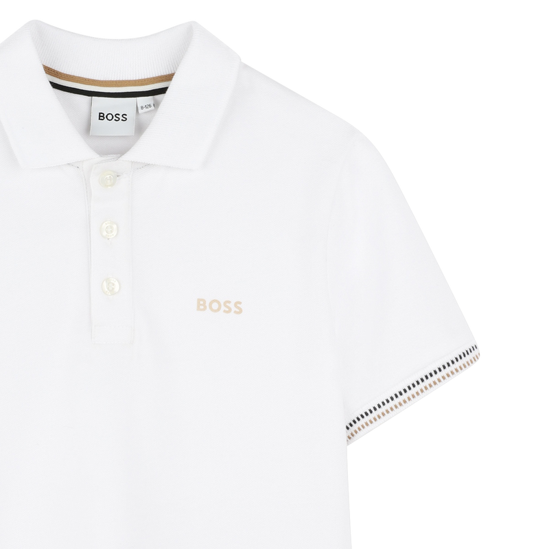 Polo met driekleurige strepen BOSS 
                        BOY