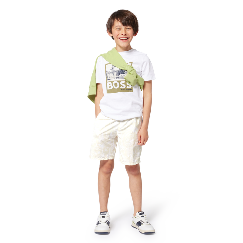 Katoenen T-shirt korte mouwen BOSS 
                        BOY