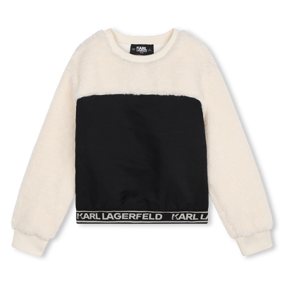 Sweatshirt uit twee stoffen KARL LAGERFELD KIDS GIRL