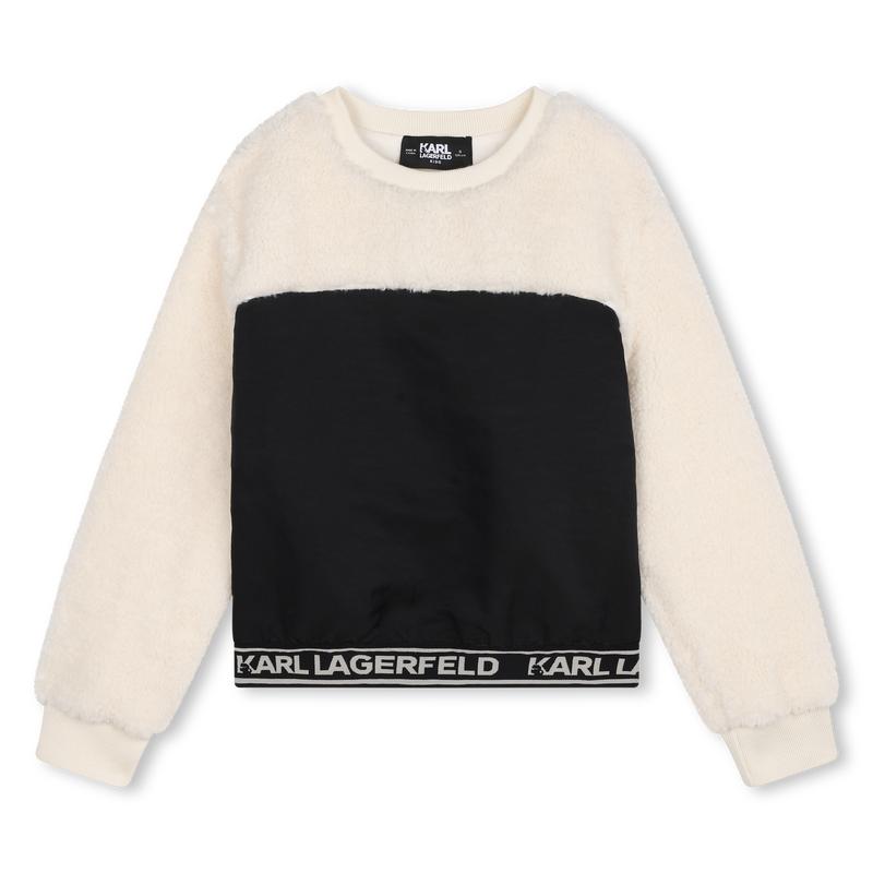 Sweatshirt uit twee stoffen KARL LAGERFELD KIDS 
                        GIRL