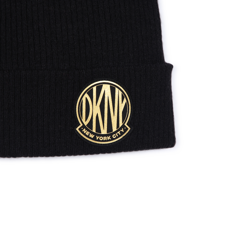 Muts van tricot met omslag DKNY 
                        GIRL