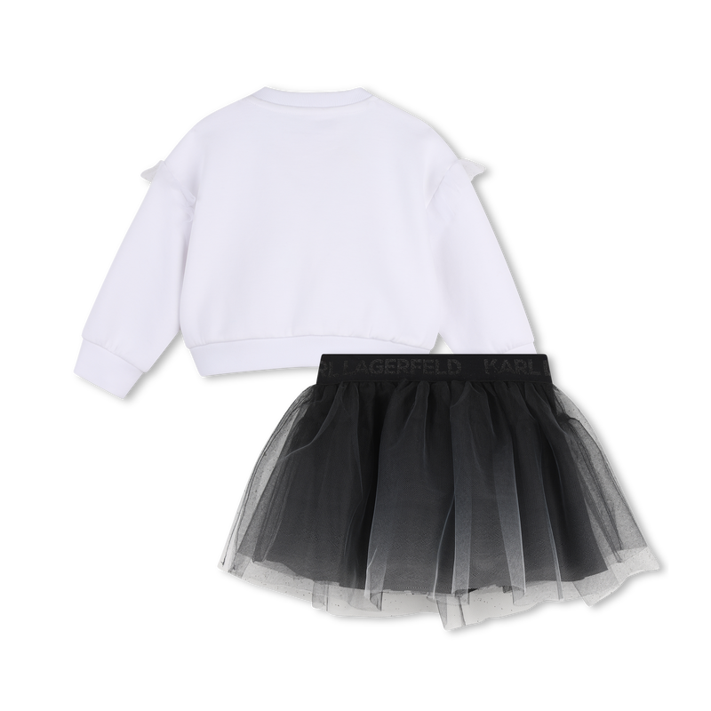 Sweat- en rokset KARL LAGERFELD KIDS 
                        MEISJE