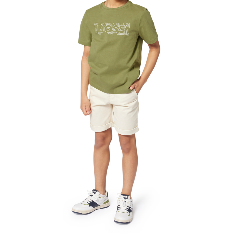 Lederen sneakers met veters