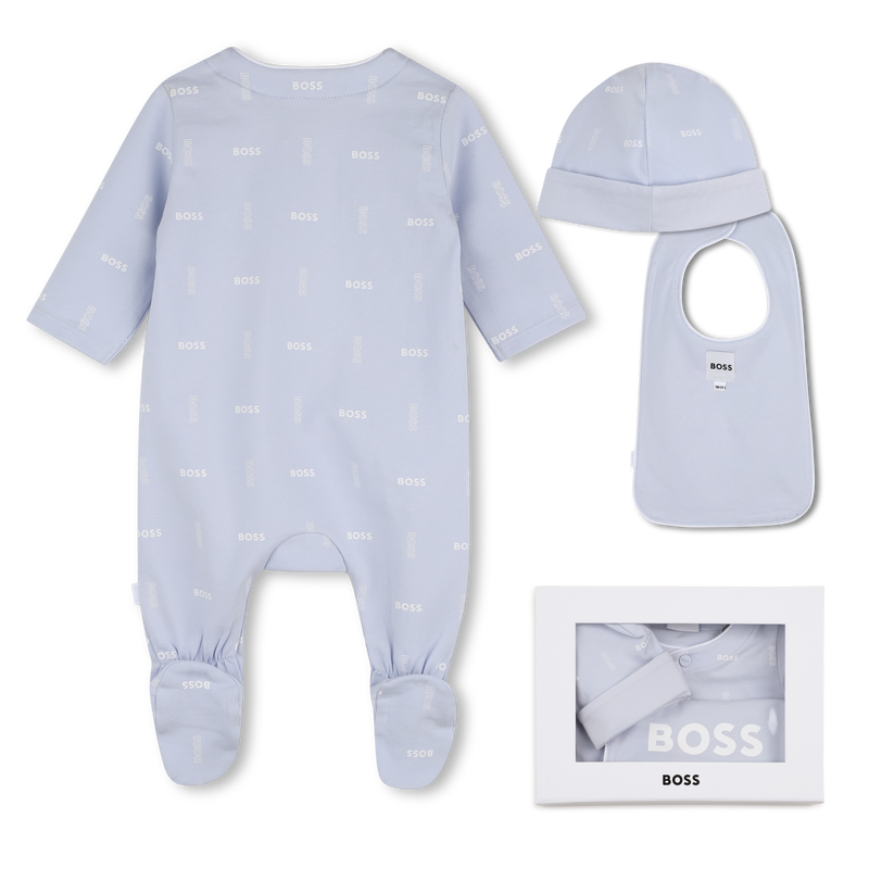 PYJAMA SET + BIB + MUTS BOSS 
                        BOY