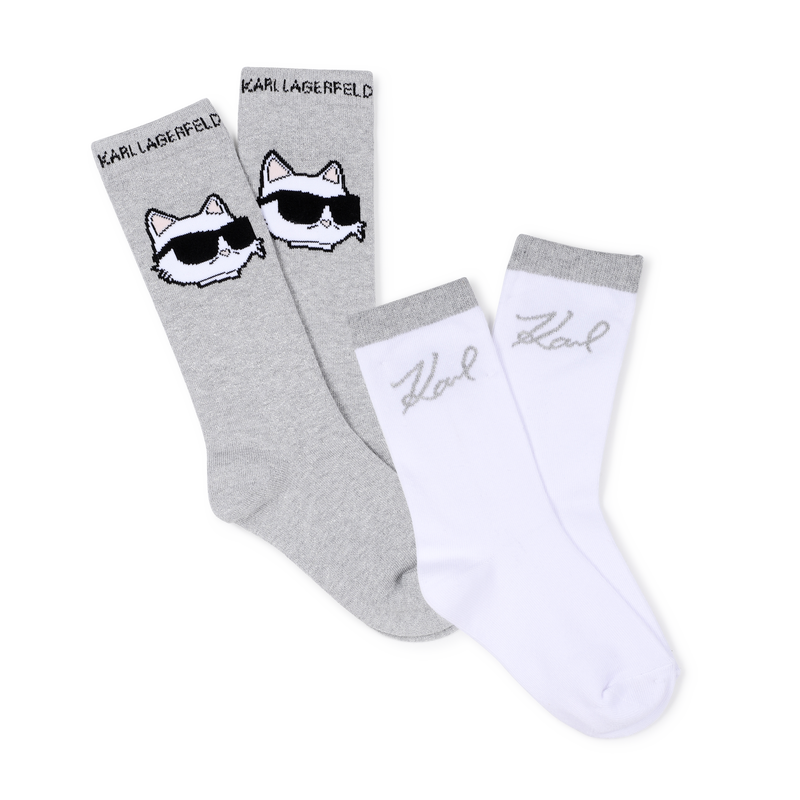 Set van 2 paar sokken KARL LAGERFELD KIDS 
                        GIRL