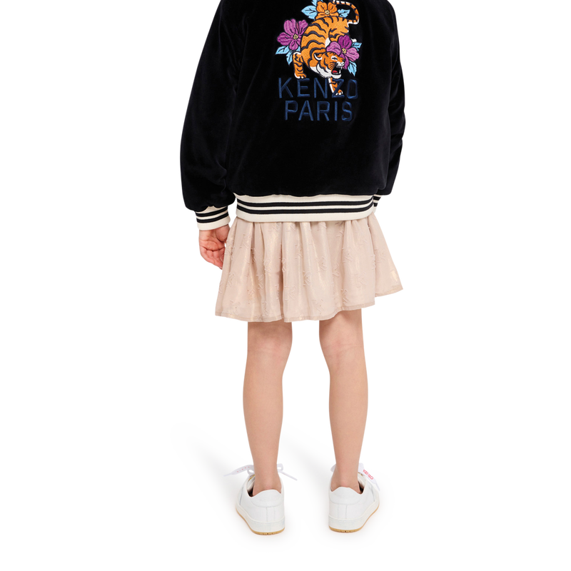 Rok van lam&eacute;-jacquard KENZO KIDS 
                        GIRL