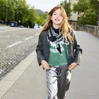 Zilverkleurige broek met wijde pijpen ZADIG VOLTAIRE 
                    GIRL