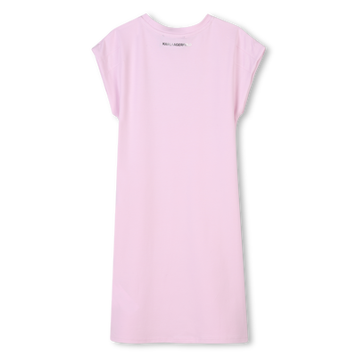 Hippe jurk met korte mouwen KARL LAGERFELD KIDS GIRL