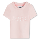 T-shirt met glanzende print BOSS 
                    GIRL