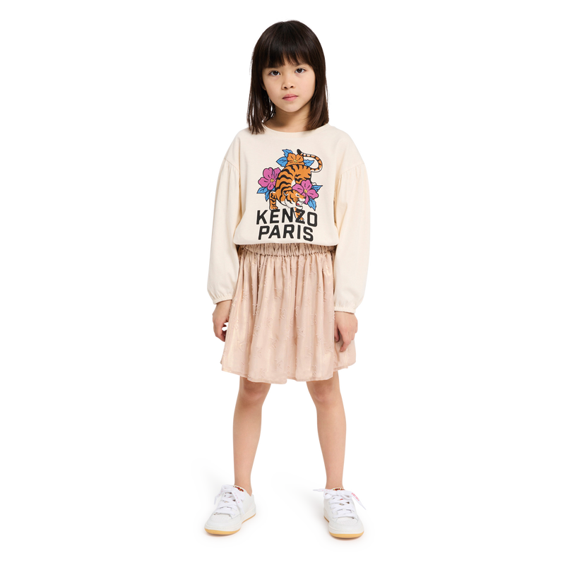 Rok van lam&eacute;-jacquard KENZO KIDS 
                        GIRL