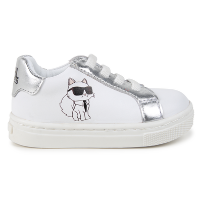 Lage lederen sneakers KARL LAGERFELD KIDS UNISEX