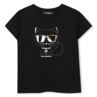 T-shirt illustratie choupette, ZWART, hi-res