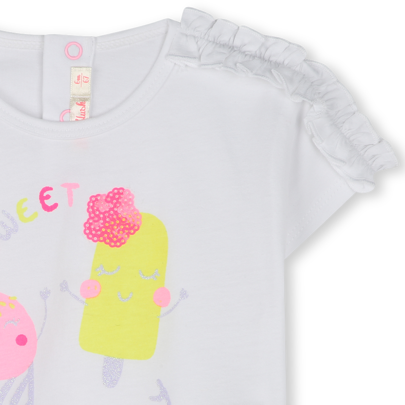 Katoenen T-shirt korte mouwen BILLIEBLUSH 
                        MEISJE