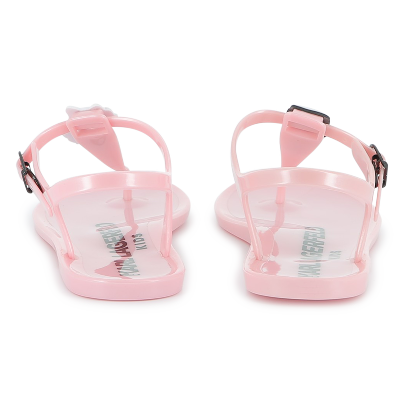 Sandalen met gespen en badge KARL LAGERFELD KIDS 
                        GIRL