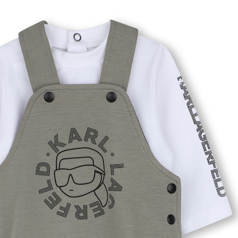 Overall- en T-shirtset KARL LAGERFELD KIDS 
                        BOY