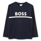 T-shirt met lange mouwen, MARINE, hi-res