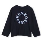 T-shirt met lange mouwen, MARINE, hi-res